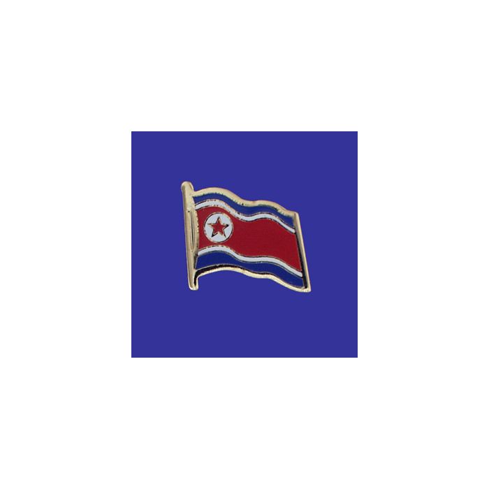 North Korea Lapel Pin (Single Waving Flag)