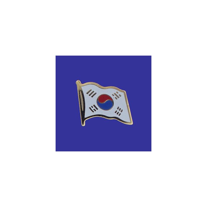 South Korea Lapel Pin (Single Waving Flag)