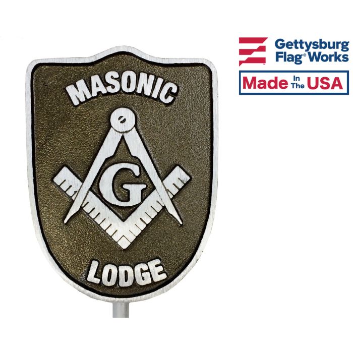 Masonic Aluminum Grave Marker