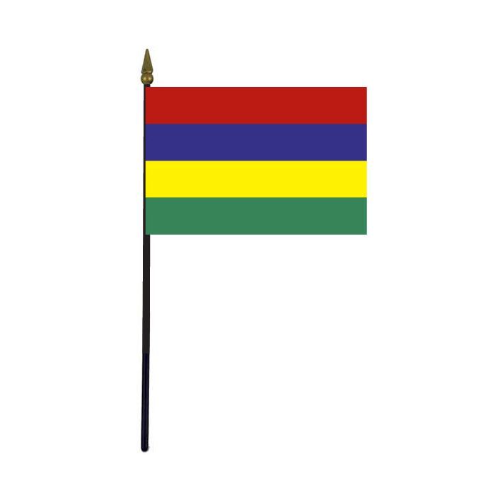Mauritius Stick Flag - 4x6"