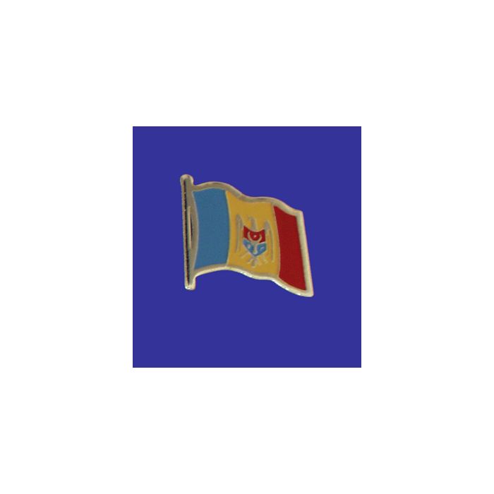 Moldova Lapel Pin (Single Waving Flag)