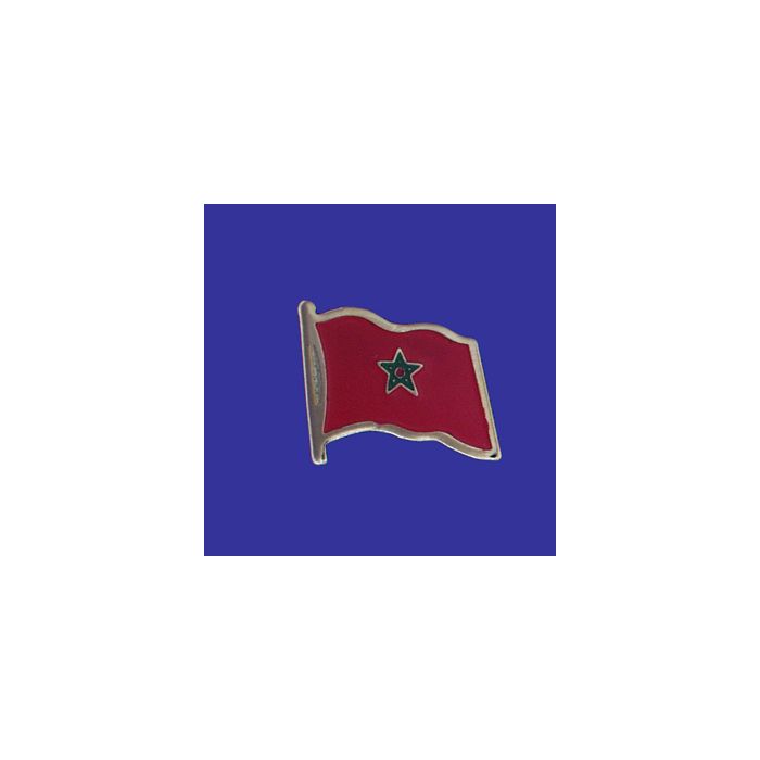 Morocco Lapel Pin (Single Waving Flag)