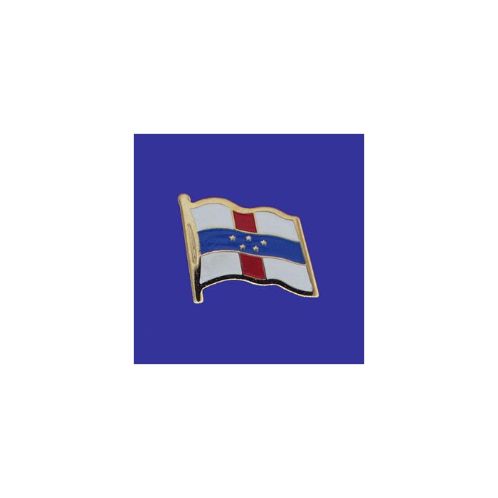 Netherlands Antilles Lapel Pin (Single Waving Flag)