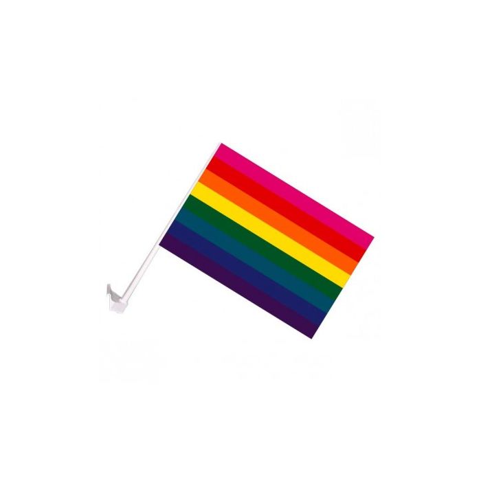 Rainbow Car Window Flag