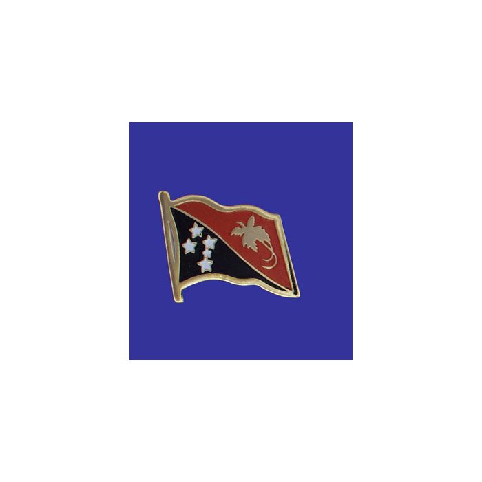 Papua New Guinea Lapel Pin (Single Waving Flag)