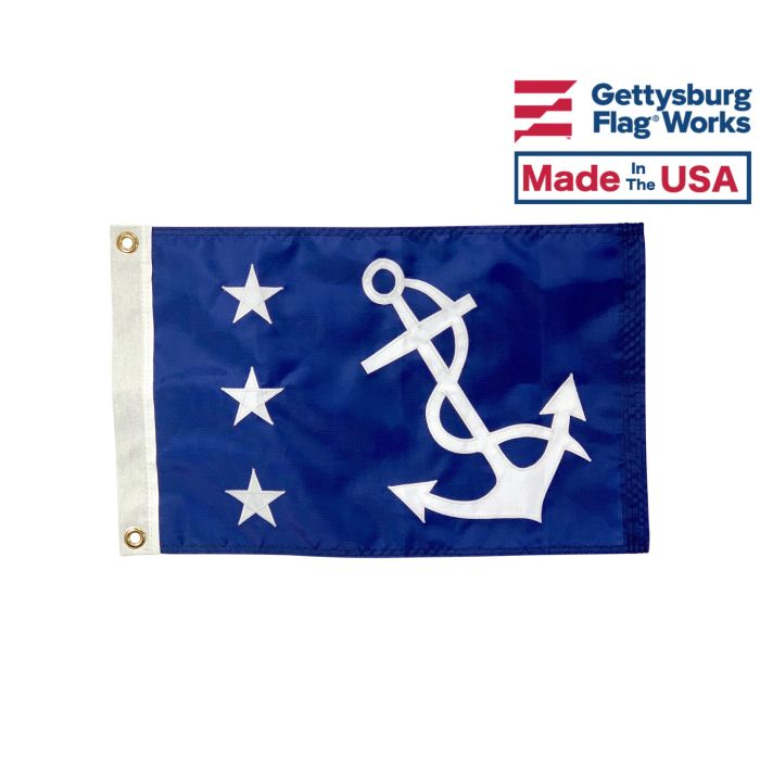 12x18" Past Commodore Officer Boat Flag - Yacht Club Officer Flags