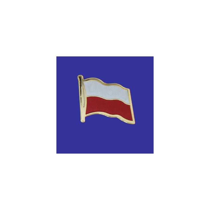 Poland Lapel Pin (Single Waving Flag)