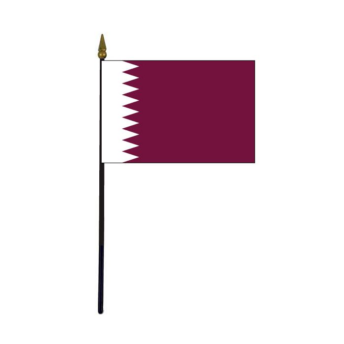 Qatar Stick Flag - 4x6"