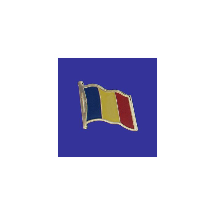 Romania Lapel Pin (Single Waving Flag)
