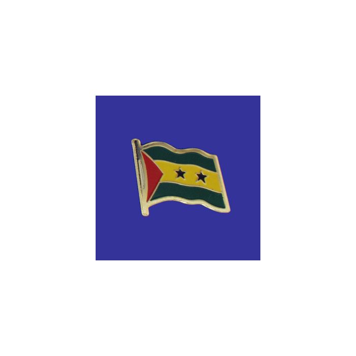 Sao Tome & Principe Lapel Pin (Single Waving Flag)