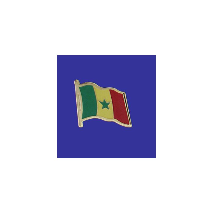 Senegal Lapel Pin (Single Waving Flag)
