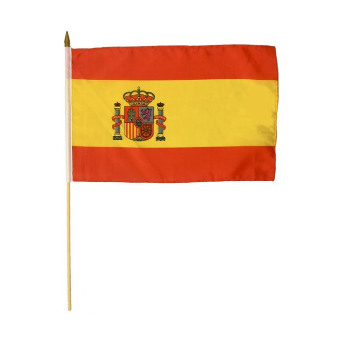 Spain Stick Flag (with Seal)