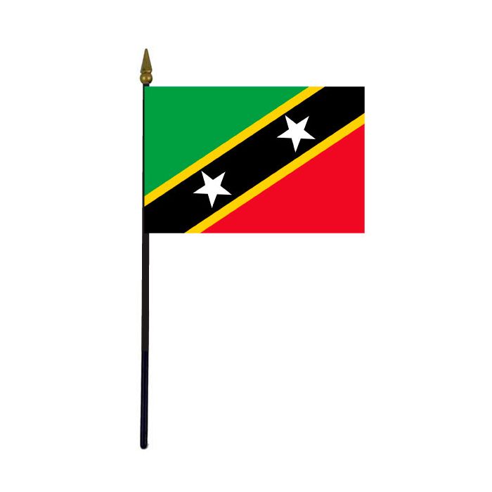 St. Kitts-Nevis Stick Flag - 4x6"
