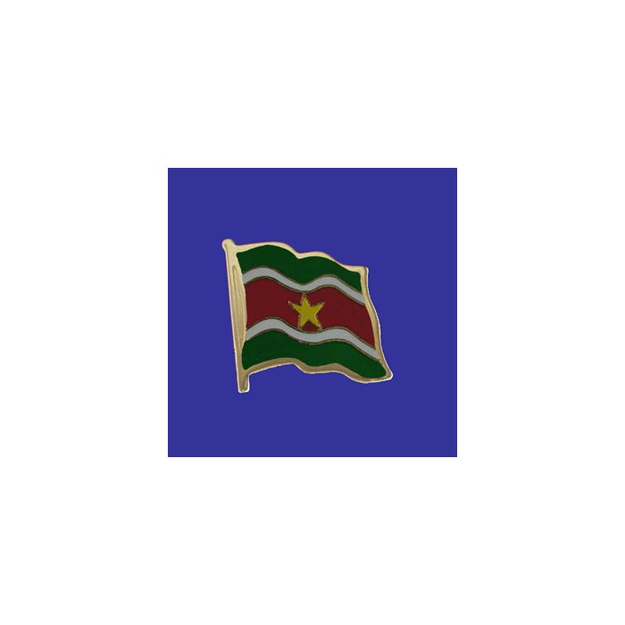 Suriname Lapel Pin (Single Waving Flag)