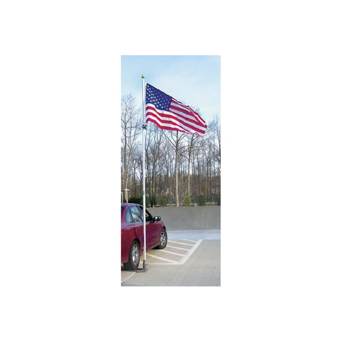 19' Silver Aluminum Flag Pole