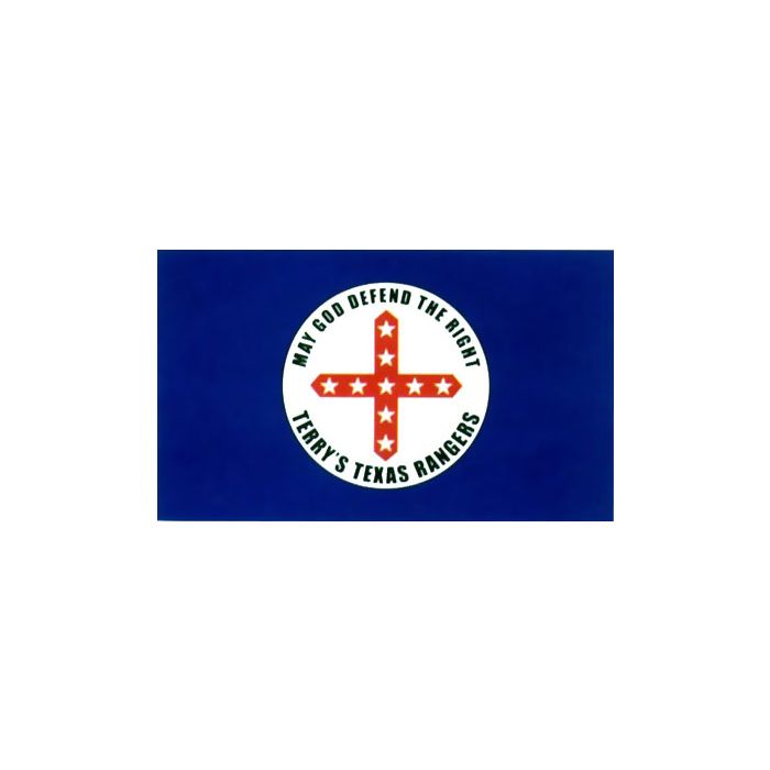 Terry's Texas Rangers Flag 1861 (May God Defend the right) - 3x5'
