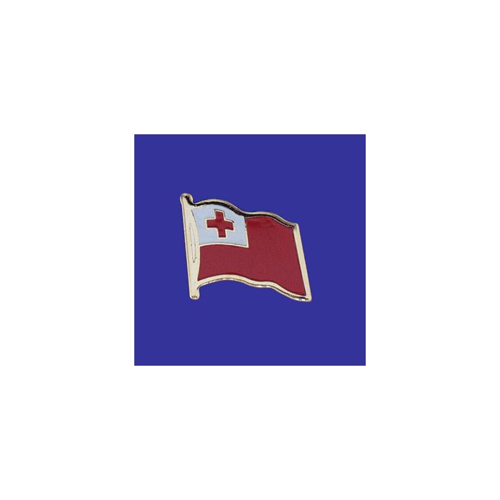 Tonga Lapel Pin (Single Waving Flag)