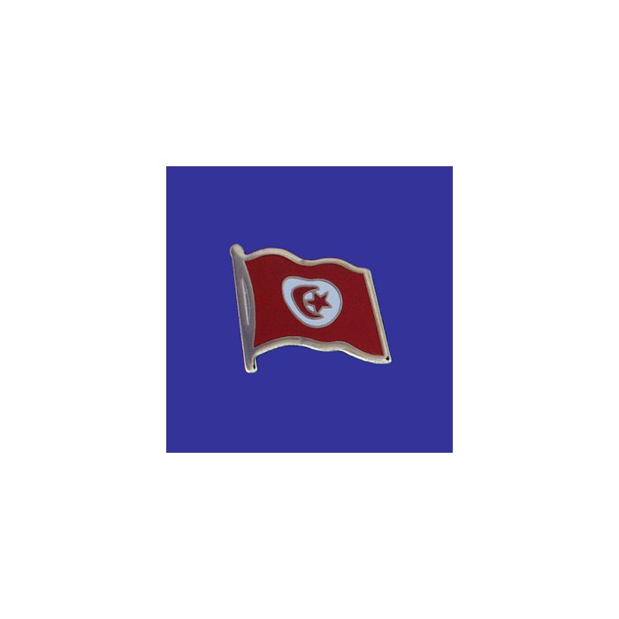 Tunisia Lapel Pin (Single Waving Flag)