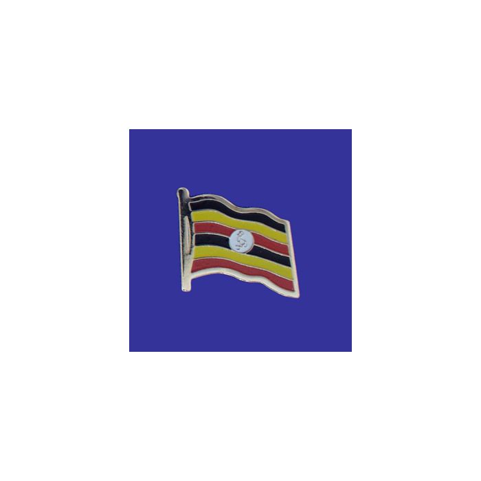 Uganda Lapel Pin (Single Waving Flag)