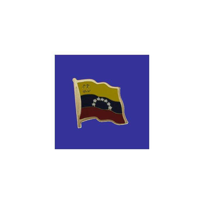 Venezuela (seal design) Lapel Pin (Single Waving Flag)