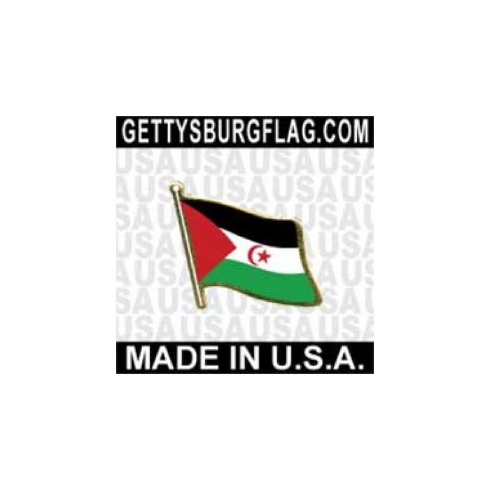 Western Sahara Lapel Pin (Single Waving Flag)
