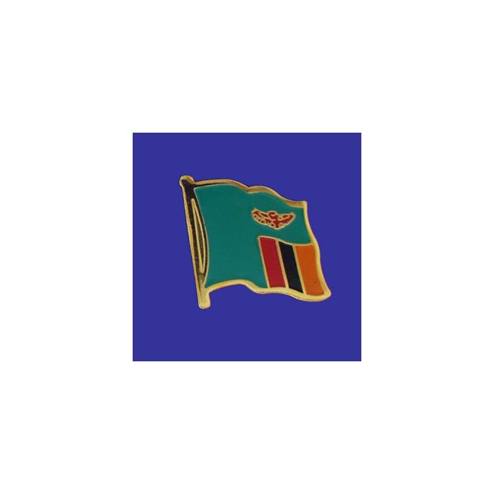 Zambia Lapel Pin (Single Waving Flag)