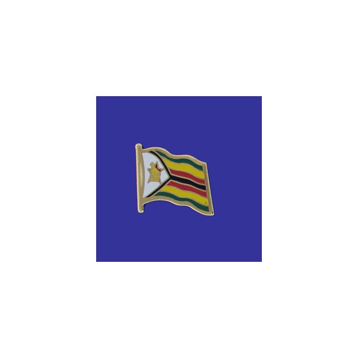 Zimbabwe Lapel Pin (Single Waving Flag)