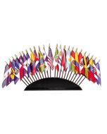 Black wooden table base for 4x6" flags, 36 hole
