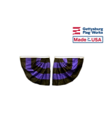 Mourning Pleated Half Fan Set, Nylon