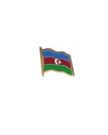 Azerbaijan Lapel Pin (Single Waving Flag)