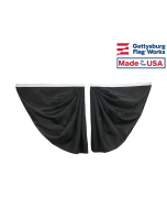 Mourning Pleated Half Fan Set, Nylon