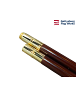 Signature Mahogany Pole, 8' with Brass fixtures