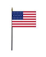 American, 34 Stars Stick Flag - 4x6"