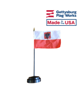 Poland Ancestral Stick Flag (with Eagle)