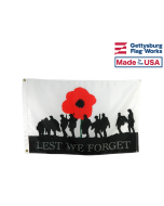WWI Lest we Forget Poppy Flag 