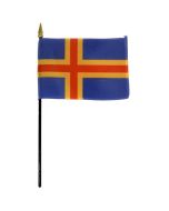 Aland Islands Stick Flag - 4x6"