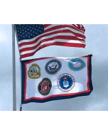 US Armed Forces Flag Flying