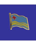 Aruba Lapel Pin (Single Waving Flag)