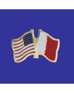 Bahrain Lapel Pin (Double Waving Flag w/USA)