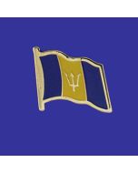 Barbados Lapel Pin (Single Waving Flag)