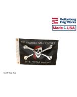 The Beatings Will Continue Until Morale Improves Pirate Flag - Black