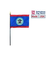 Belize stick flag by Gettysburg Flag Works Made in the USA