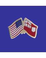 Bermuda Lapel Pin (Double Waving Flag w/USA)