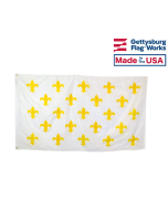 Fleur-De-Lis Flag (23 on white) - Historical France