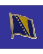 Bosnia-Herzegovina Lapel Pin (Single Waving Flag)