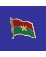 Burkina Lapel Pin (Single Waving Flag)