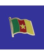 Cameroon Lapel Pin (Single Waving Flag)