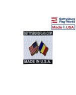 Chad Lapel Pin (Double Waving Flag w/USA)