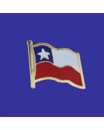 Chile Lapel Pin (Single Waving Flag)