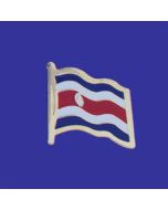 Costa Rica (seal design) Lapel Pin (Single Waving Flag)
